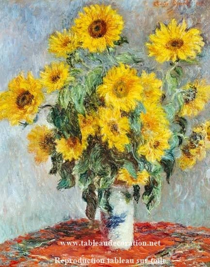 Bouquet of Sunflowers - Claude Monet flower painting