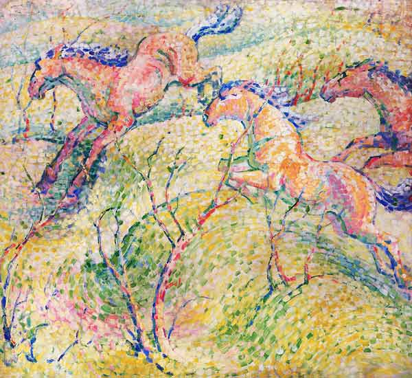 Jumping Horses - Franz Marc