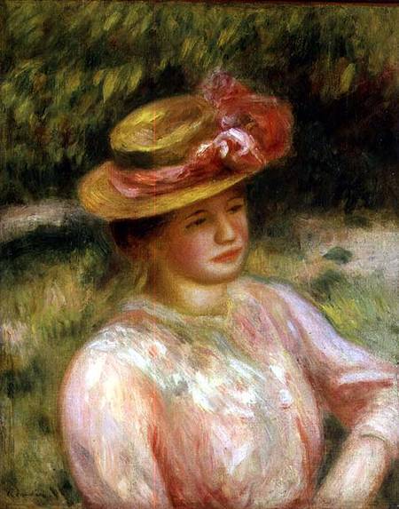 The Straw Hat - Pierre-Auguste Renoir