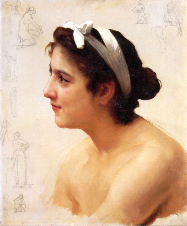 Study of a Woman to Offer to Love - William Bouguereau