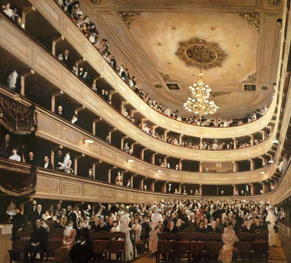 The auditorium of the old castle theater - Gustav Klimt