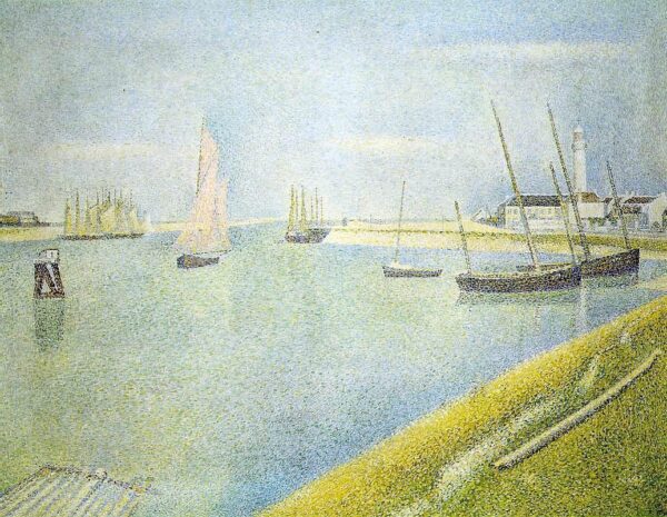 The Canal at Gravelines, Towards the Sea - Georges Seurat