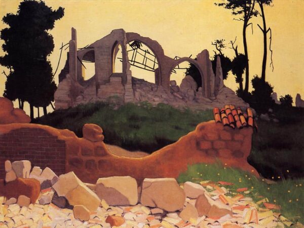 The Church of Souain at Sihlouette - Félix Edouard Vallotton