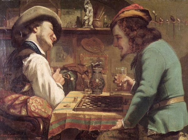 The Game of Checkers - Gustave Courbet