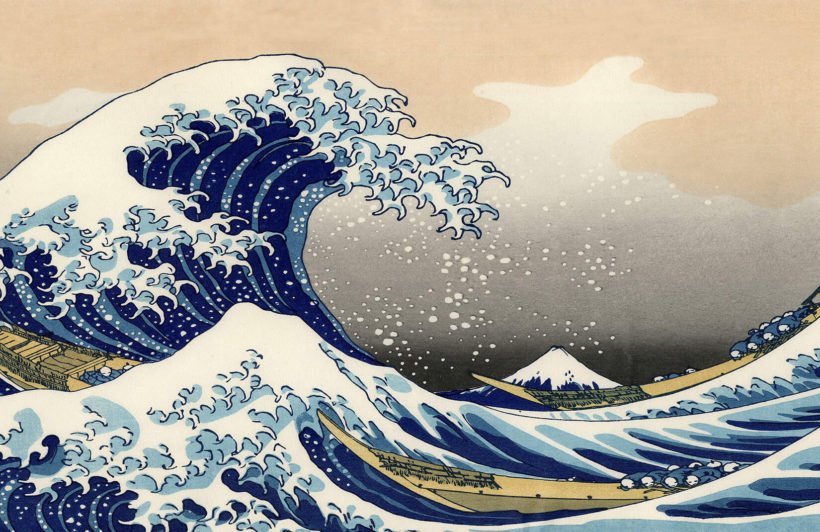 Die 100 berühmtesten Gemälde der Welt the great wave of kanagawa art plain 820x532 1 1 1 Der Blog Master Apollon