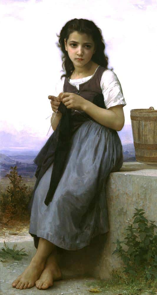 The Knitter by William Bouguereau