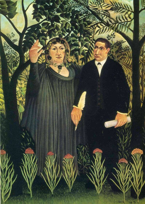 The muse inspiring the poet - Henri Rousseau