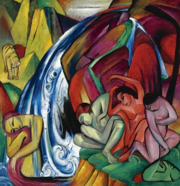 The Waterfall - Franz Marc