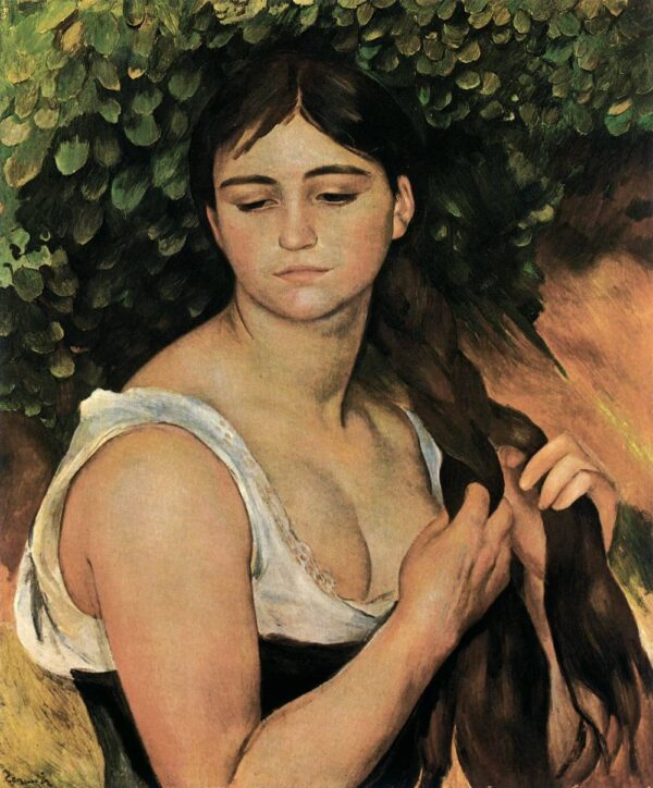 The Plait (Suzanne Valadon) - Pierre-Auguste Renoir