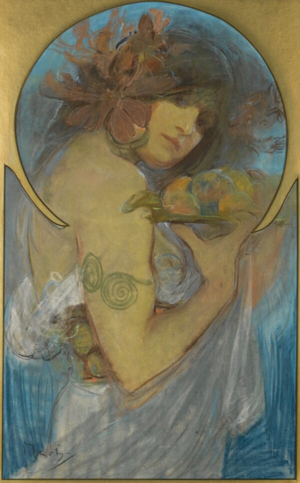 Study for a poster "Fruit" - Mucha