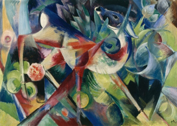 Doe in the Flower Garden - Franz Marc