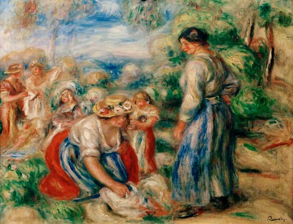 Laundresses - Pierre-Auguste Renoir