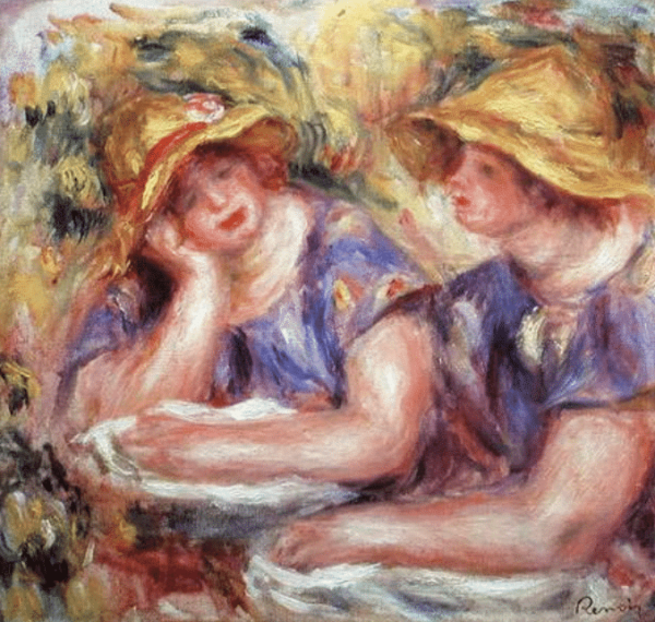 Two Women in Blouses - Pierre-Auguste Renoir