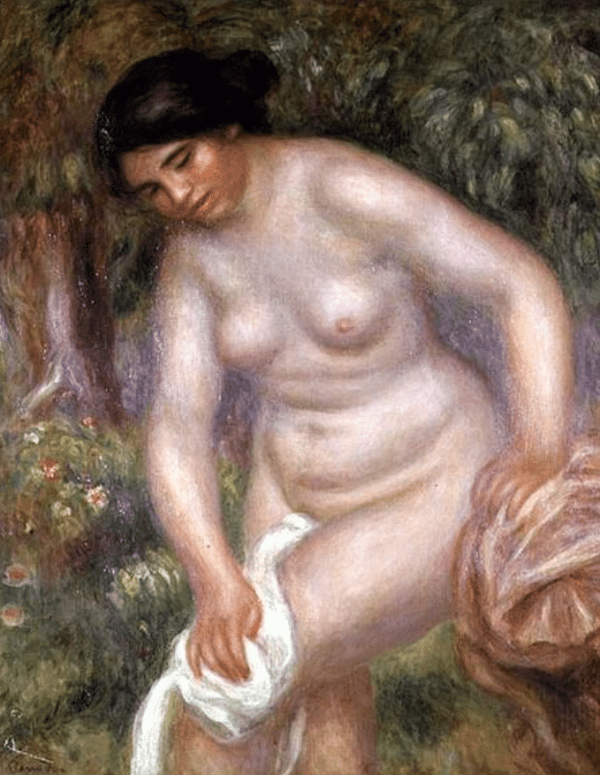 Bather drying himself - Pierre-Auguste Renoir