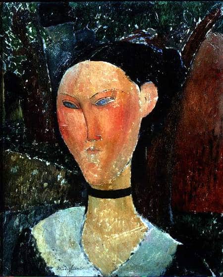 Woman with a Velvet Choker - Amadeo Modigliani