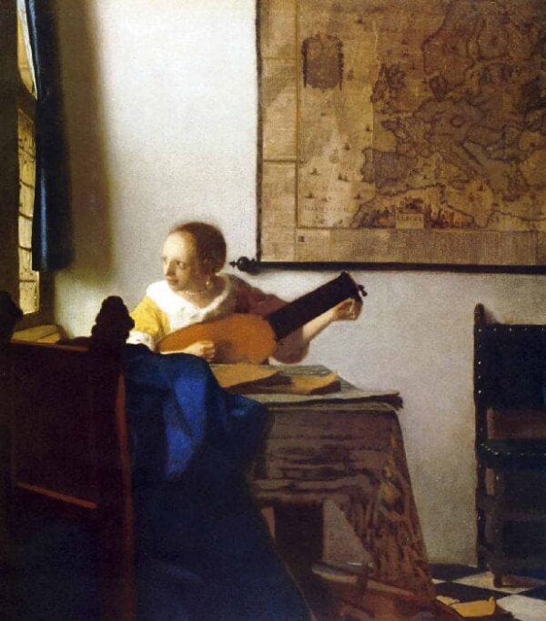 The Woman with a Lute - Johannes Vermeer