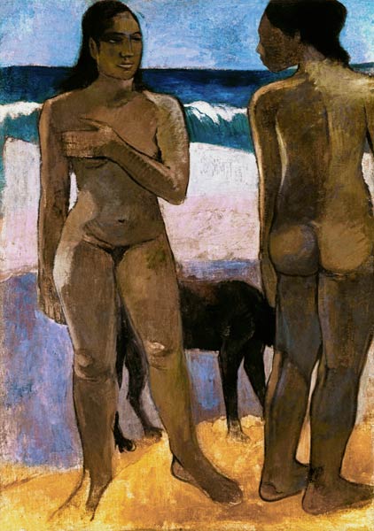 Two Tahitian Women on the Beach - Paul Gauguin