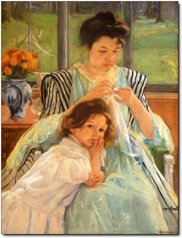 Young Mother Sewing - Mary Cassatt