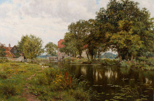 Watermill in Surrey - Edward Wilkins Waite Oil Painting Reproduction