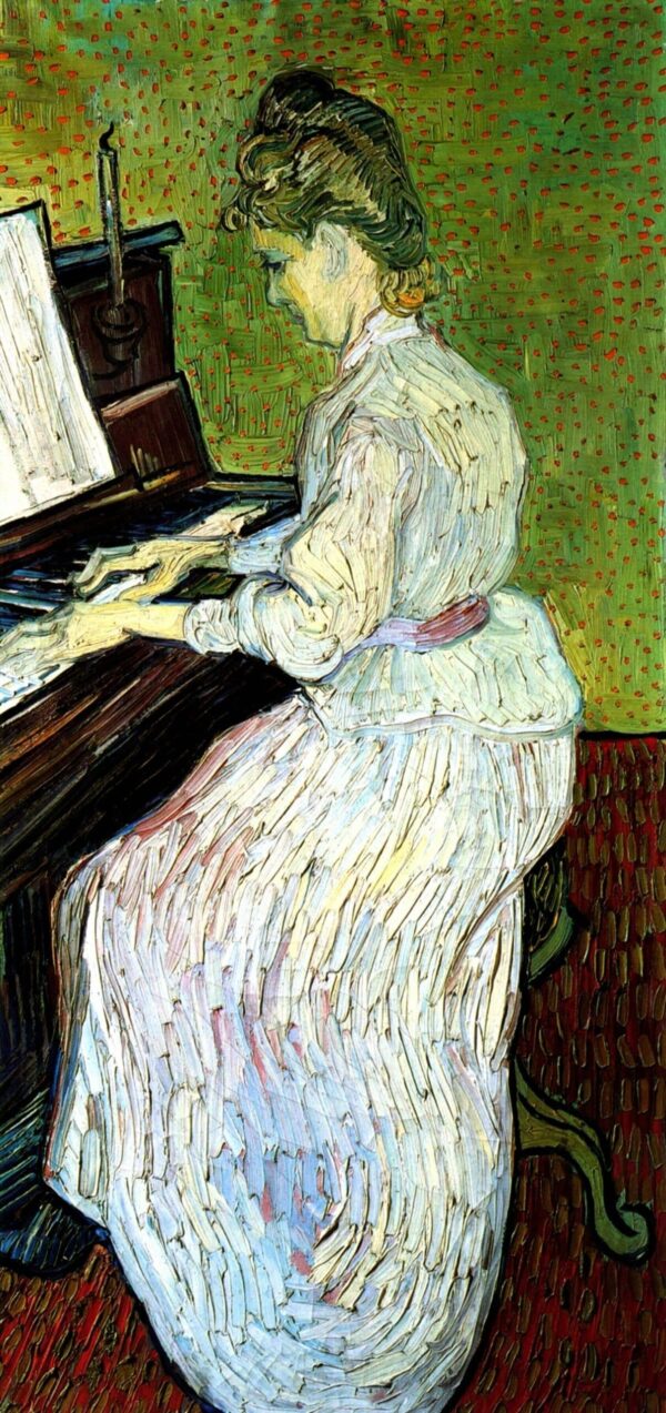 Mademoiselle Gachet au piano – Van Gogh Oil Painting Reproduction