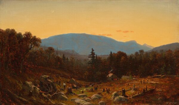 A Sketch of Hunter Mountain at Dusk - Sanford Robinson Gifford