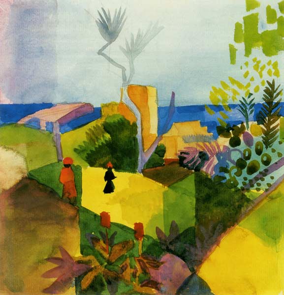 Landscape by the Sea - August Macke