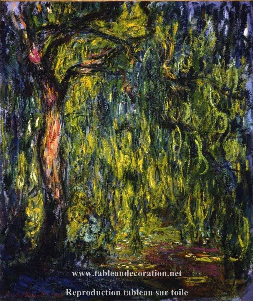 Weeping Willow - Reproduction painting of Monet's tableau