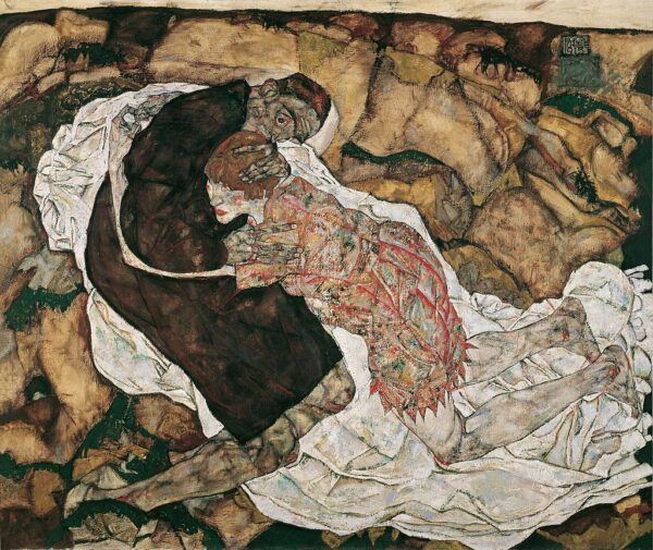 Death and the Maiden - Egon Schiele Oil Painting Reproduction