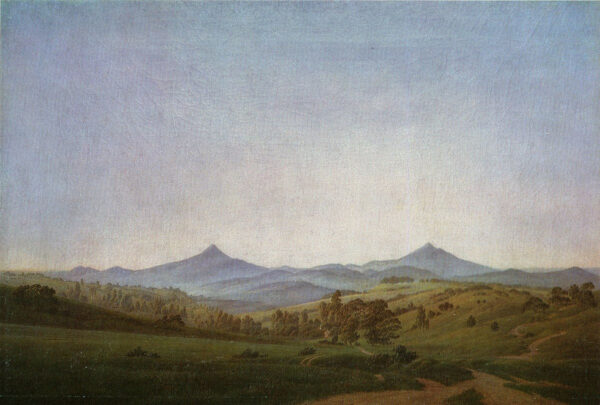 Landscape of Bohemia with Mount Milleschauer - Caspar David Friedrich