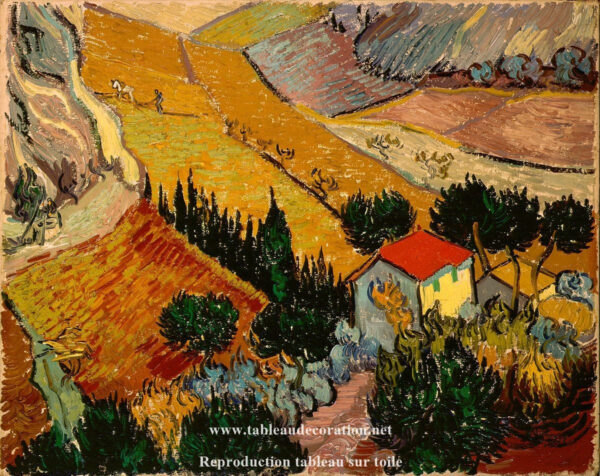 Landscape with House and Ploughman - Van Gogh