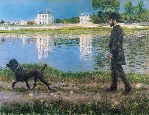 Richard Gallo and his dog in Petit Gennevilliers - Caillebotte