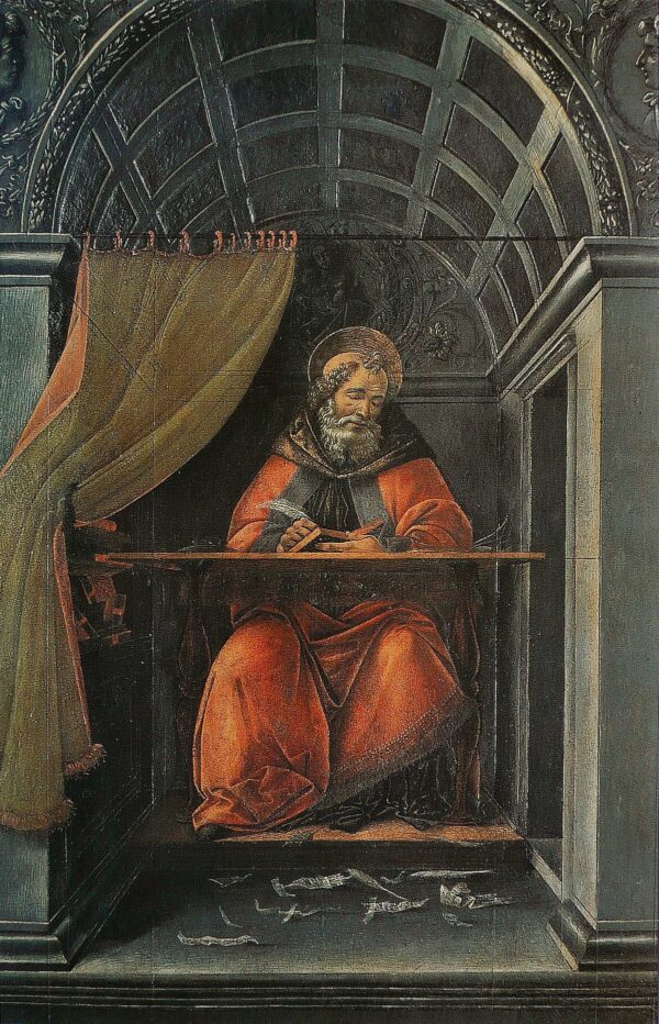 Saint Augustine in the case - Sandro Botticelli