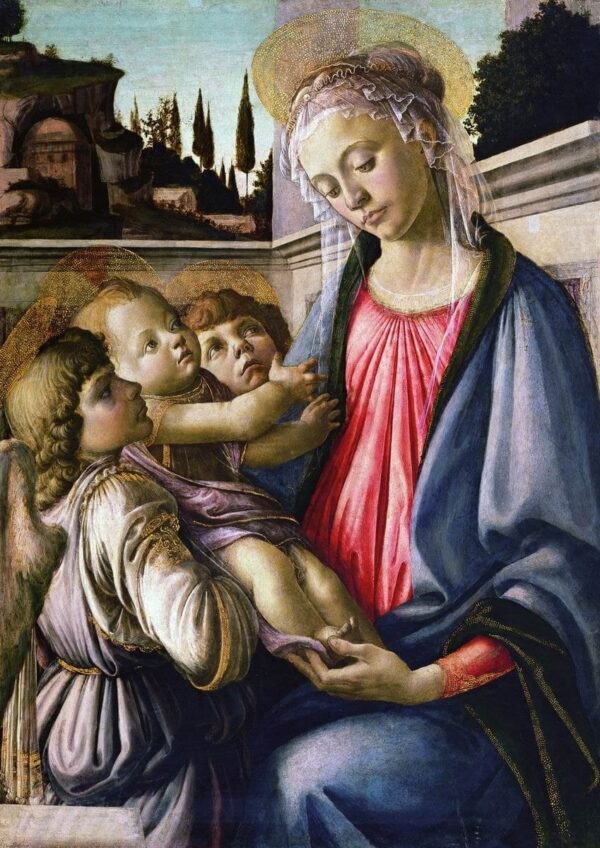 Madonna with Child and Angel - Sandro Botticelli Oil Painting Reproduction