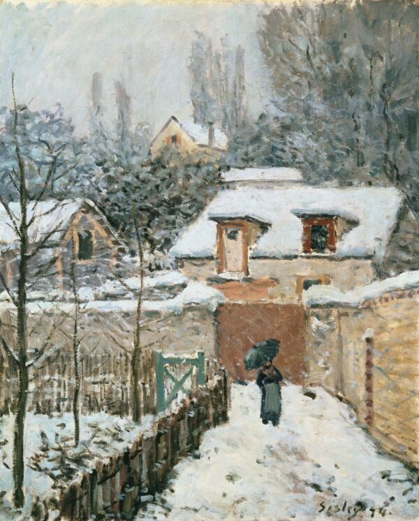 Snow at Louveciennes - Alfred Sisley Oil Painting Reproduction