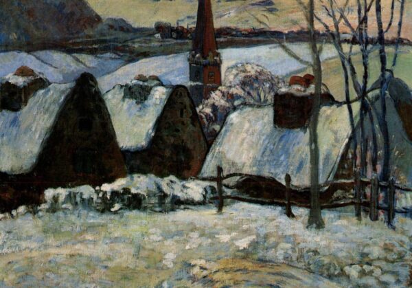 Breton Village in the Snow - Paul Gauguin