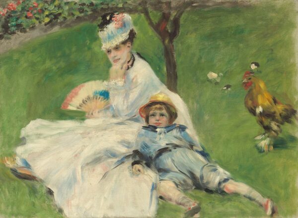 Madame Monet with her son Jean 1874 - Pierre-Auguste Renoir Oil Painting Reproduction