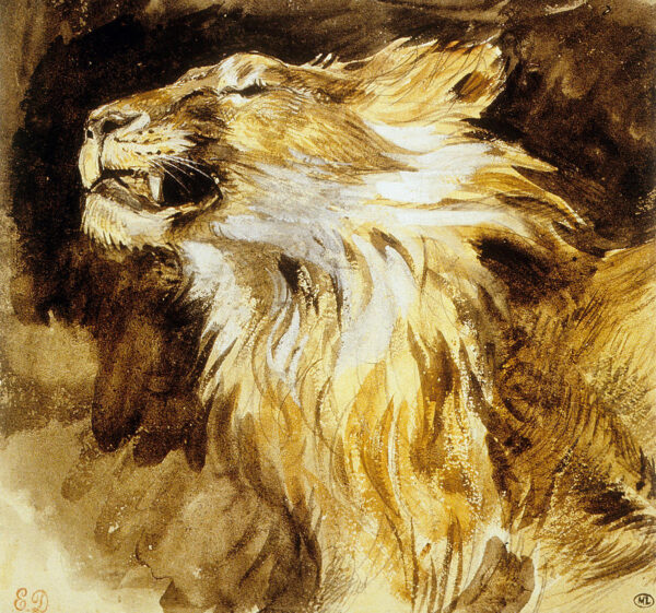 Roaring Lion - Eugène Delacroix Oil Painting Reproduction