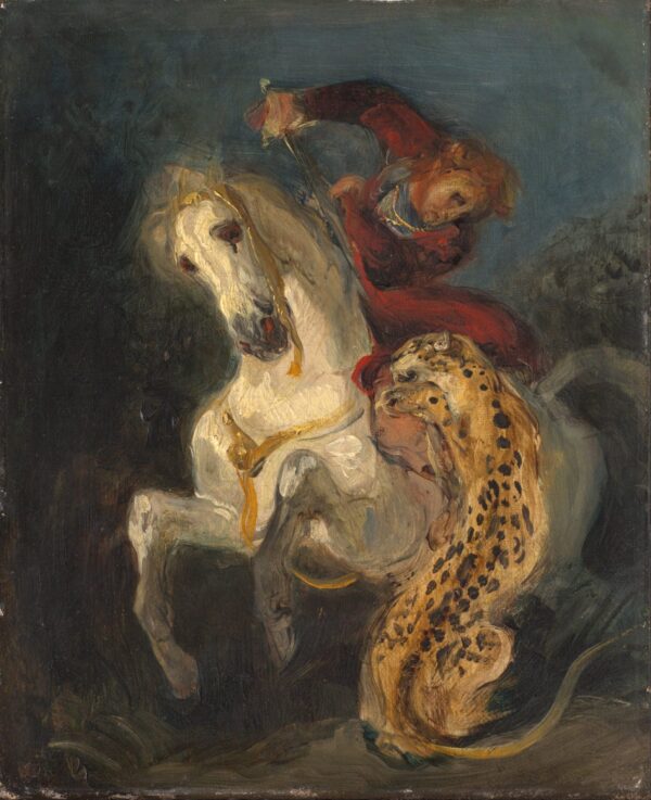 A Rider Attacked by a Jaguar - Eugène Delacroix