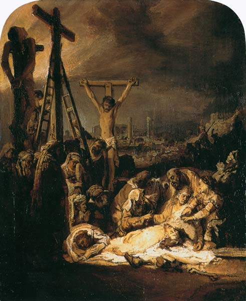 Raising of the Cross by Rembrandt van Rijn