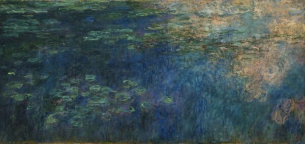 Reflections of clouds on the water lilies pond - Claude Monet