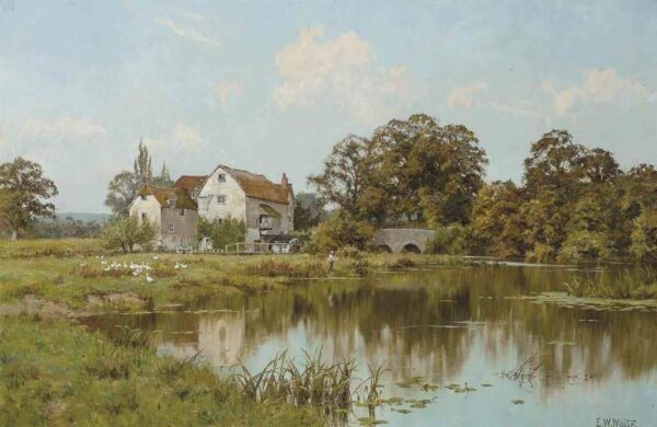 The Old Water Mill - Edward Wilkins Waite