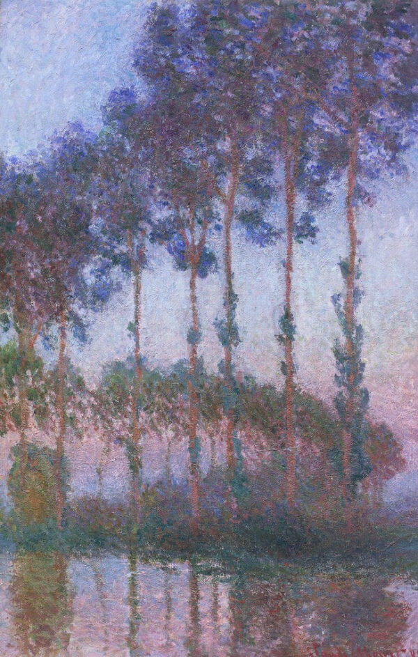 Poplars on the Banks of the Epte River at Dusk - Claude Monet