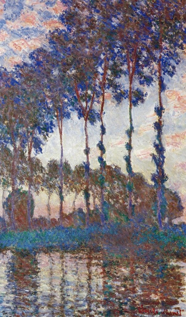 Poplars, Sunset - Claude Monet