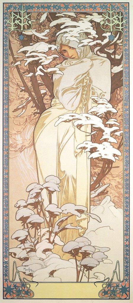 The Seasons: Winter - Mucha