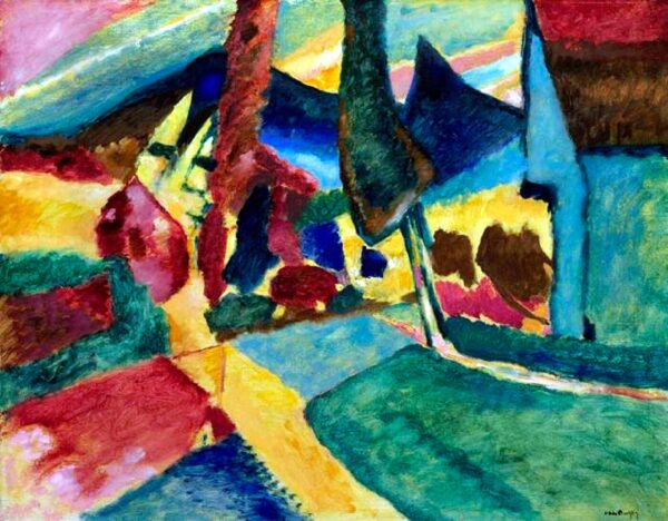 Landscape with Two Poplars - Vassily Kandinsky