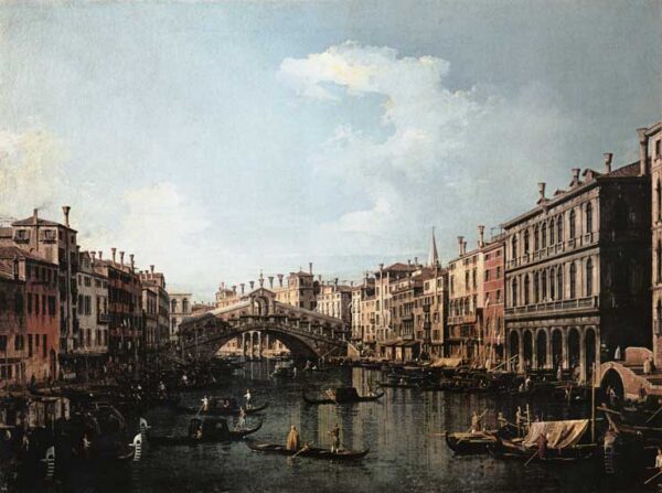 The Rialto Bridge in the South - Giovanni Antonio Canal