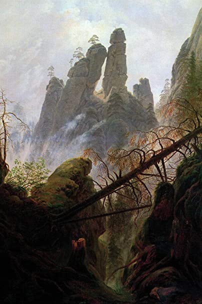 Ravine in the Elbsandsteingebirge Mountains - Caspar David Friedrich