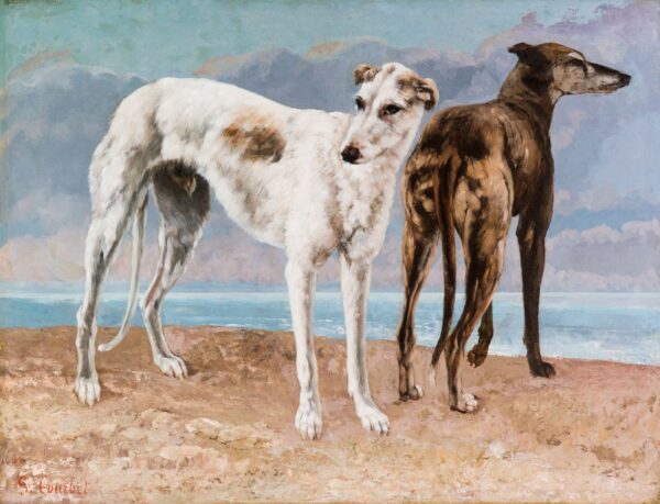 The Greyhounds of the Count of Choiseul - Gustave Courbet