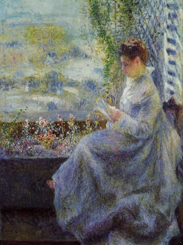 Madame Chocquet en lecture – Pierre-Auguste Renoir Oil Painting Reproduction