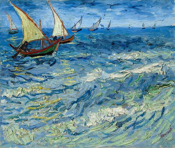 Seascape at Saintes-Maries (View of the Mediterranean) - Van Gogh